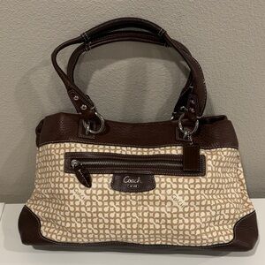 Coach Tan and Brown Satchel